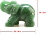 Carved Healing Crystals Gemstones Elephant Statue Figurine Collectible Decor 1.5 inches(Green Aventurine) - Image 2