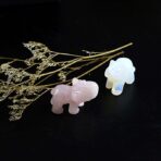 Carved Healing Crystals Gemstones Elephant Statue Figurine Collectible Decor 1.5 inches(Green Aventurine) - Image 5