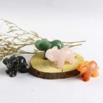 Carved Healing Crystals Gemstones Elephant Statue Figurine Collectible Decor 1.5 inches(Green Aventurine) - Image 4
