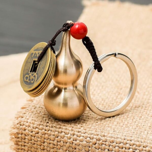 Feng Shui Coins with Brass Calabash